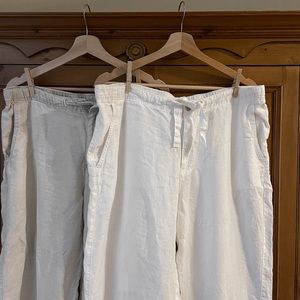 Women's 100% Linen Pants (two) Large
